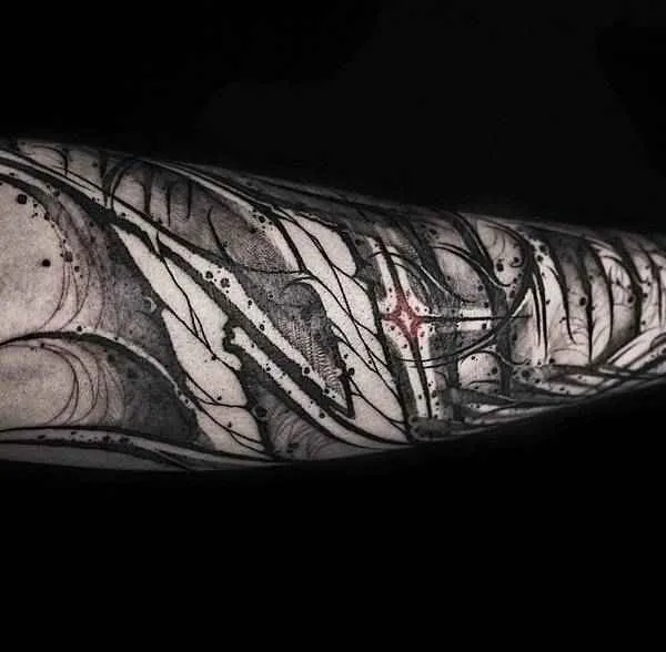 black and grey abstract 타투 부위 forearm #19678 | 타투이스트 YZTATTOO BBK