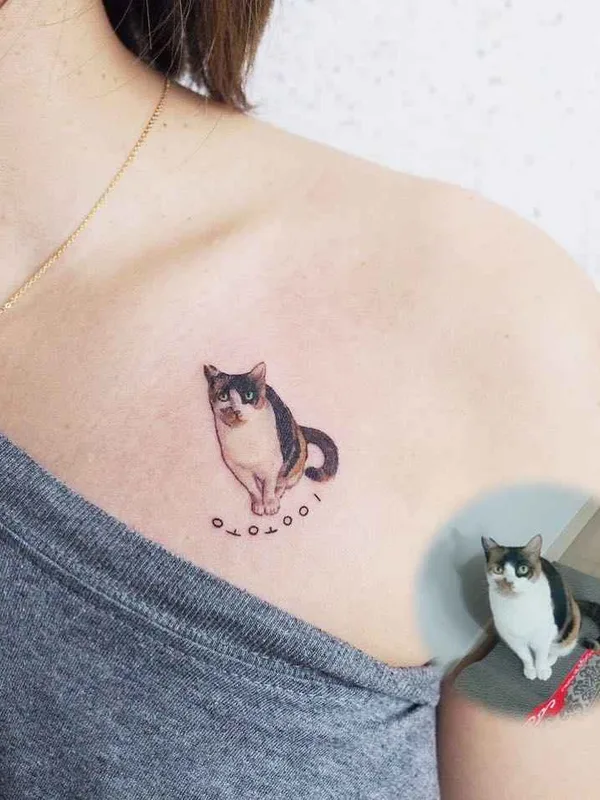 female color realism tattoo on collarbone #19630 | Tattoo Artist Yammy
