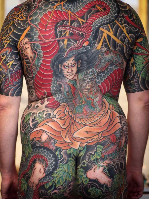 male color japanese Tatuaggio su full back #21439 | Tatuatore Johan Svahn