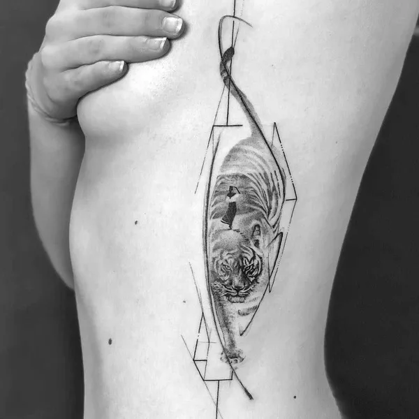 Geometric tattoo by John Monteiro in João Pessoa