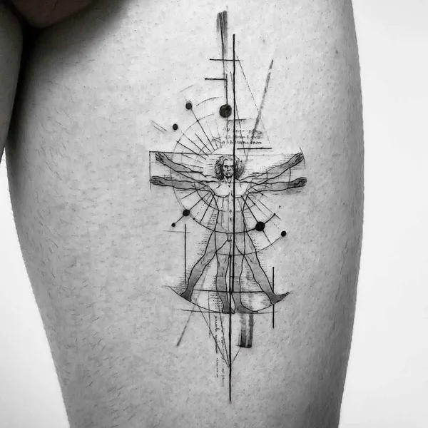 Geometric tattoo by John Monteiro in João Pessoa