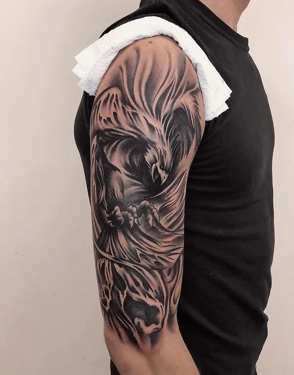 black and grey realism tatouage sur full sleeve #49402 | Artiste tatoueur Никита Сушков