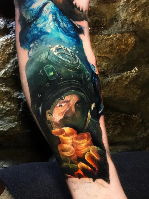 color realism tattoo auf forearm #49436 | Tätowierer Марковин Максим
