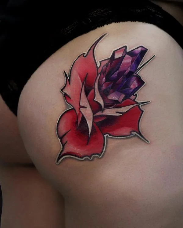 female color neo traditional Tatuaggio su hip #49480 | Tatuatore Сергей Донской