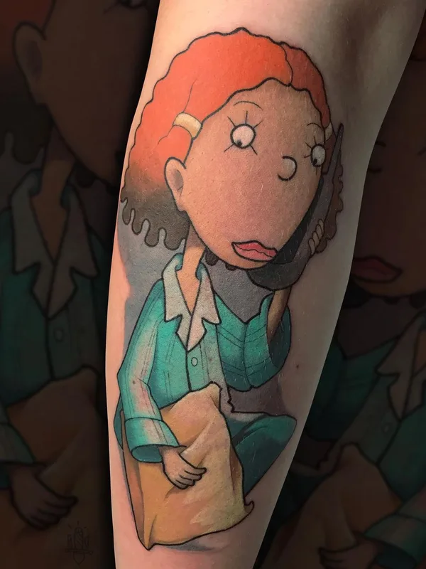 color cartoon Tatuaggio su forearm #49489 | Tatuatore Сергей Донской