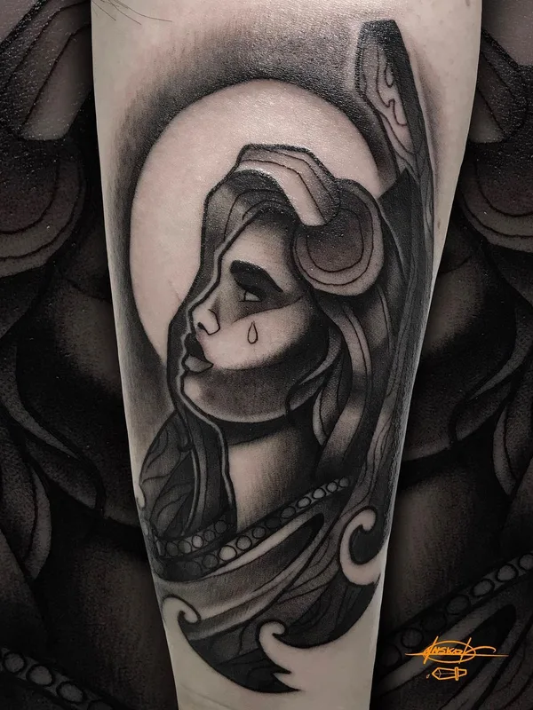 female black and grey black and grey Tatuaggio su forearm #49491 | Tatuatore Сергей Донской