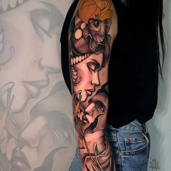 Neo Traditional tattoo by Сергей Донской in Новосибирск
