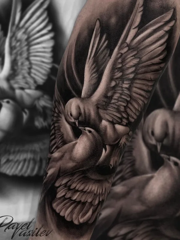 black and grey realism 纹身 在 forearm #49506 | 纹身师 Павел Васильев