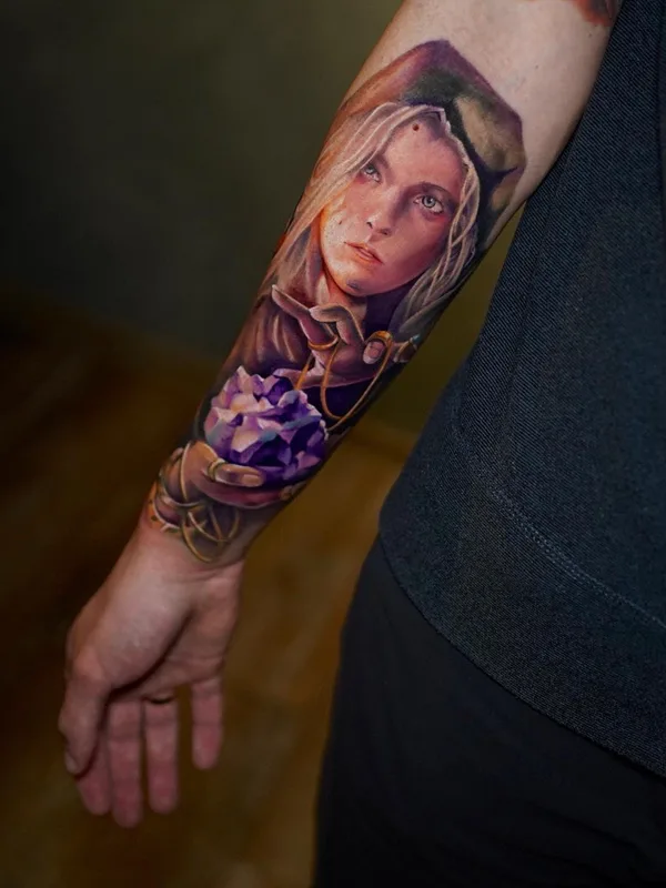 color realism Tatuaggio su full sleeve #49516 | Tatuatore Дмитрий Хирург