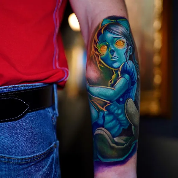 Biomechanical tattoo by Дмитрий Хирург in Новосибирск