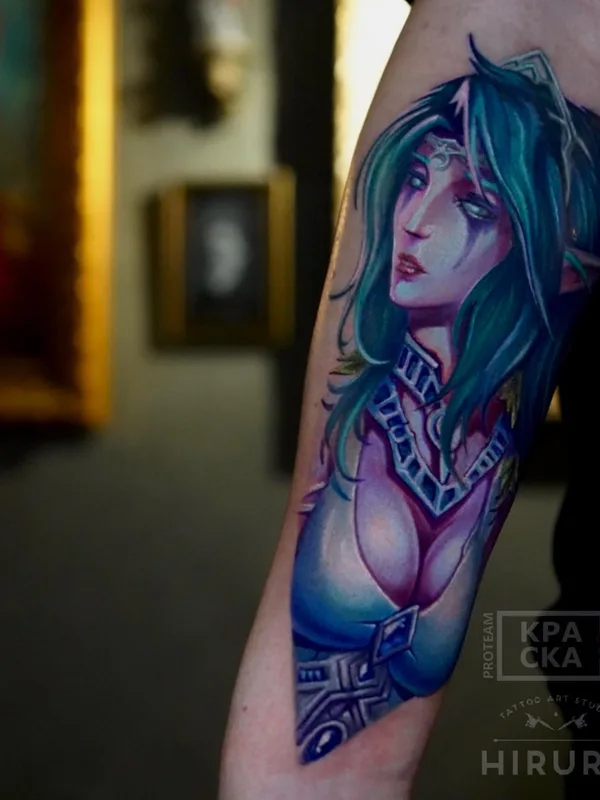female color realism Tatuaggio su forearm #49515 | Tatuatore Дмитрий Хирург