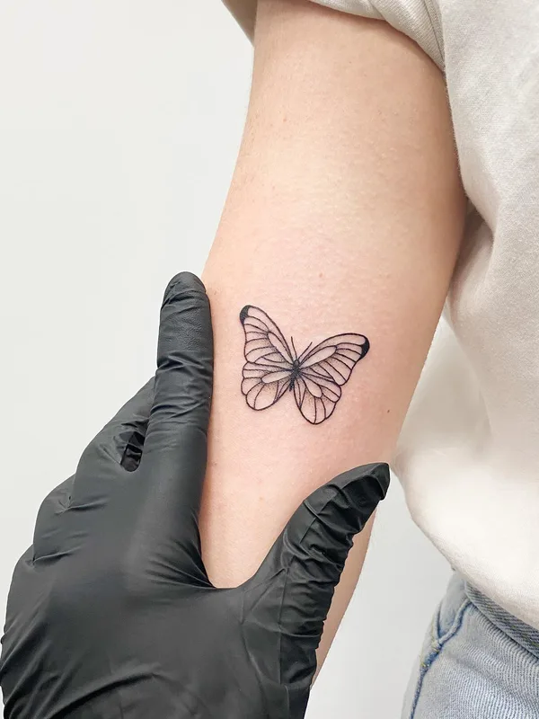black fineline tattoo on forearm #49535 | Tattoo Artist Алёна Грицаенко
