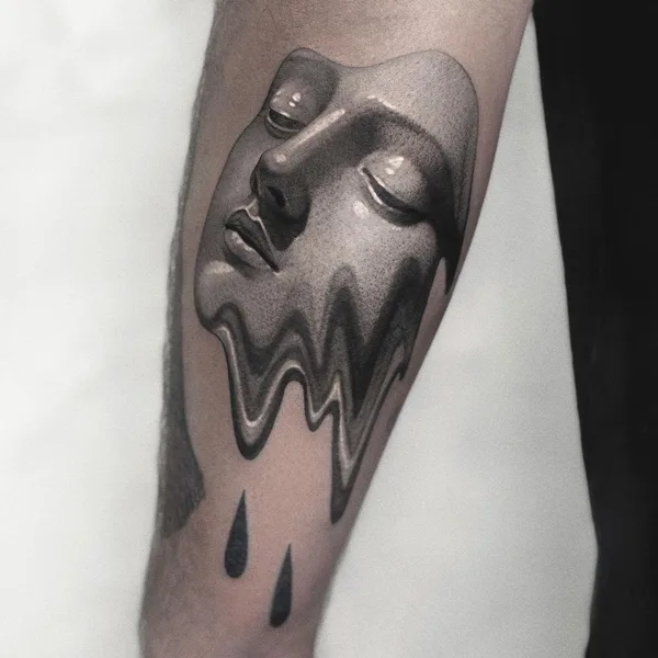 Graphic tattoo by MB Beyger in Kraków