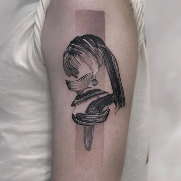 Graphic tattoo by MB Beyger in Kraków