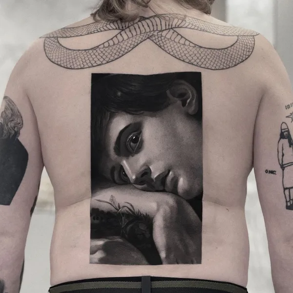 Graphic tattoo by MB Beyger in Kraków
