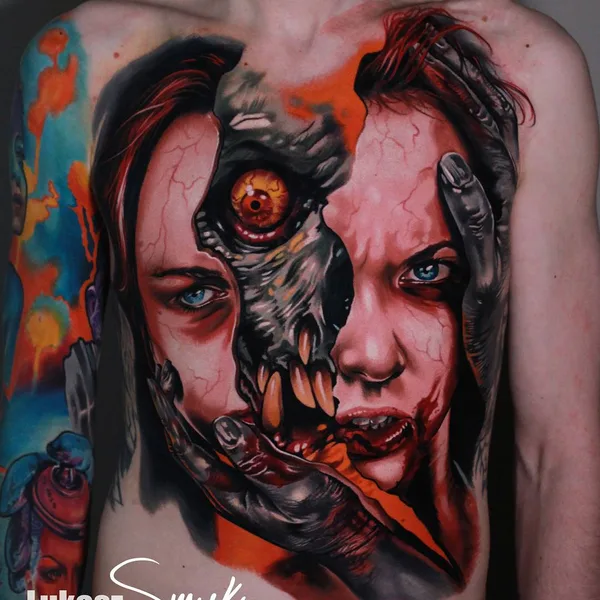 Авторская tattoo by Lukasz Smyku in Włocławek