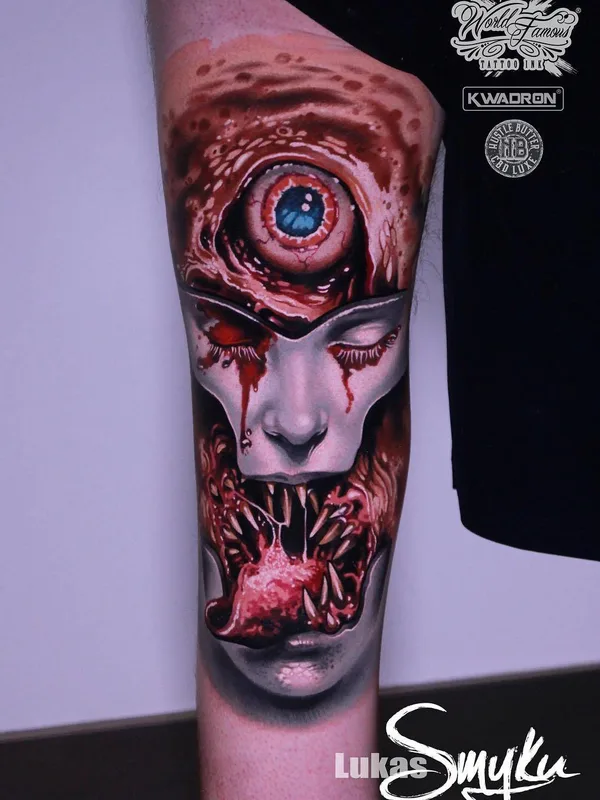 color realism tattoo on calf #29380 | Tattoo Artist Lukasz Smyku