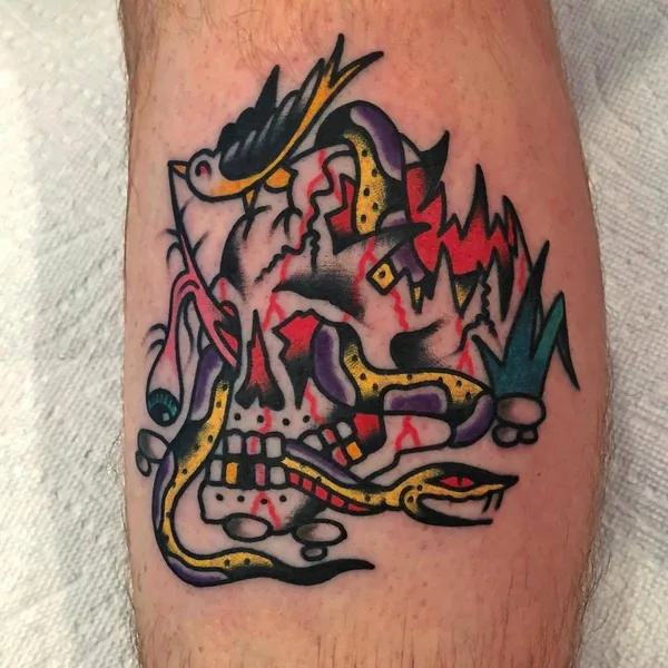 Old School tattoo by Akira Latanzio