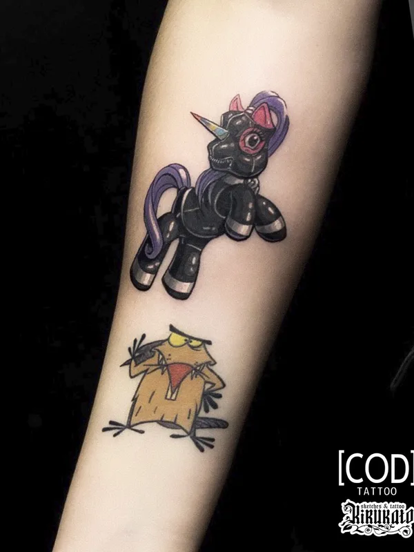 color cartoon татуировка на forearm #31538 | Тату мастер IVAN