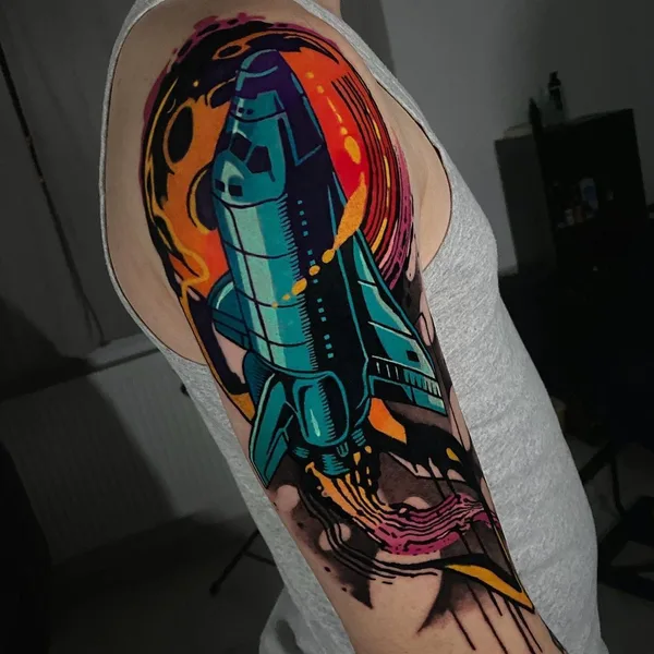 Abstract tattoo by Alcaz Alex in Iaşi