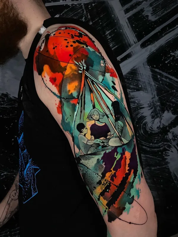 Абстрактная tattoo by Alcaz Alex in Iaşi