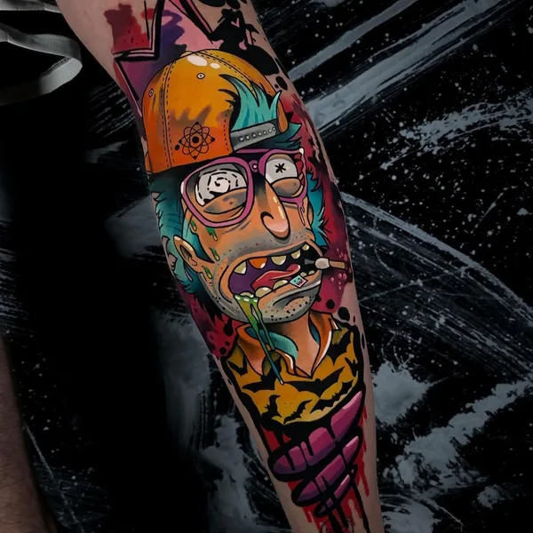 Abstract tattoo by Alcaz Alex in Iaşi