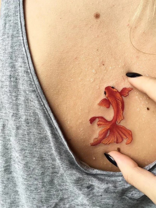 female color realism Tatuaggio su chest #41004 | Tatuatore Анастасия Слуцкая