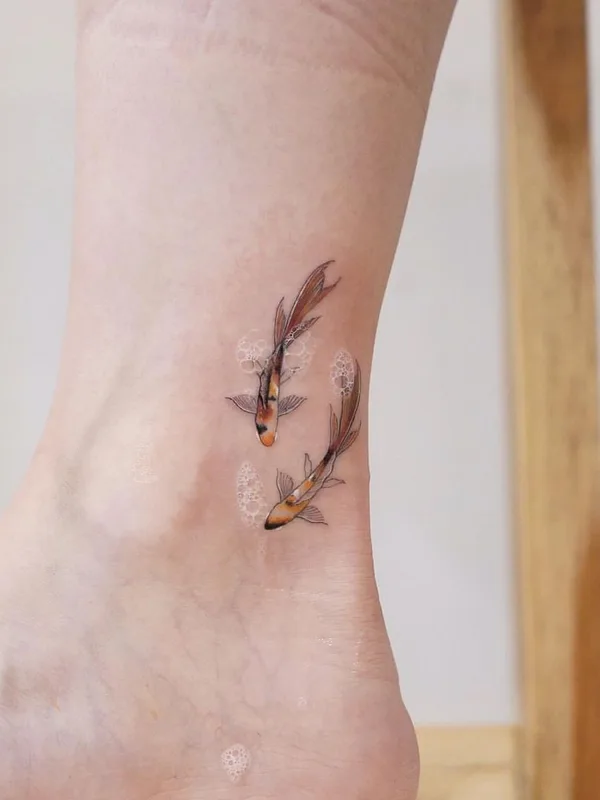 color fineline Tatuaggio su ankle #41000 | Tatuatore Анастасия Слуцкая