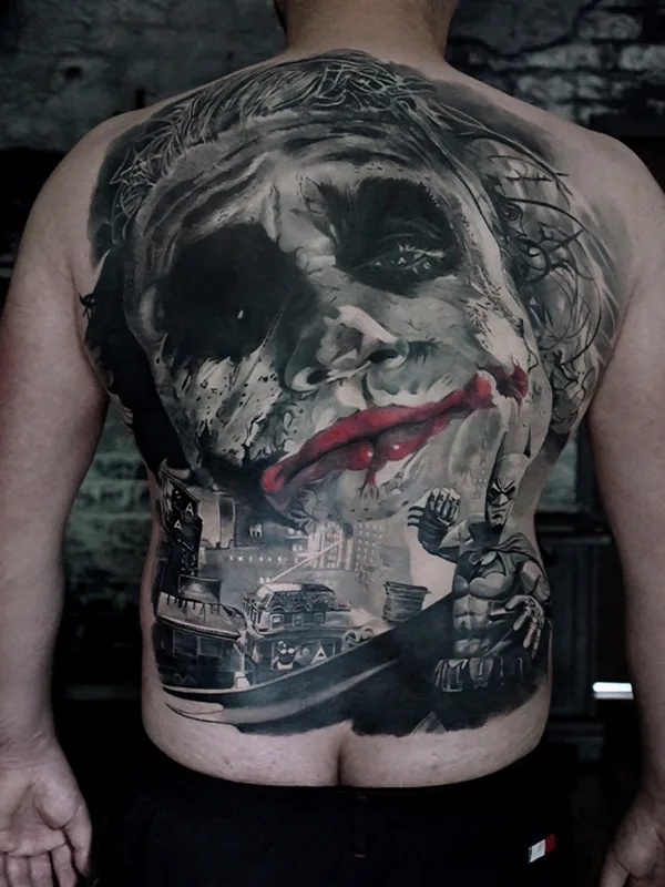 male color realism Tatuaggio su full back #71774 | Tatuatore Тимофей Никульшин