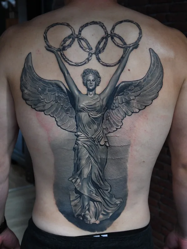 male black and grey realism Tatuaggio su full back #71784 | Tatuatore Тимофей Никульшин