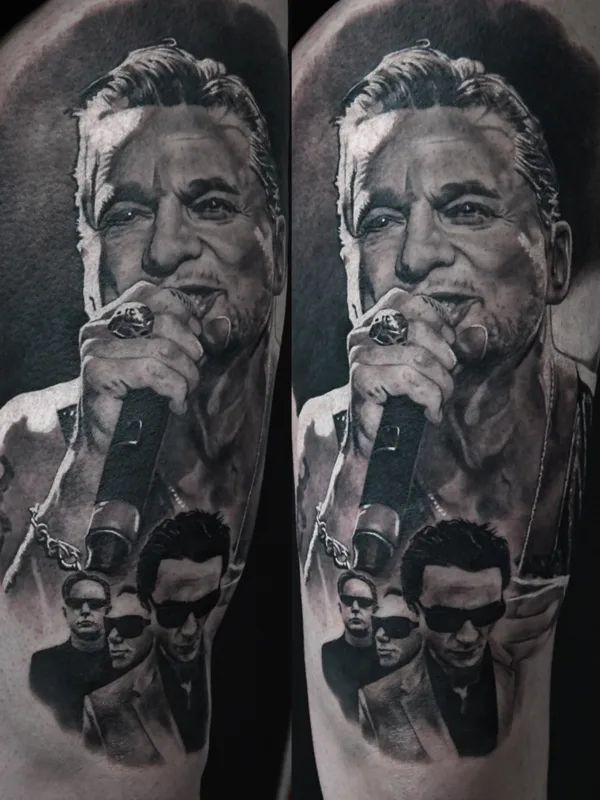 black and grey realism tattoo auf thigh #71805 | Tätowierer Timofey Nikulshyn 