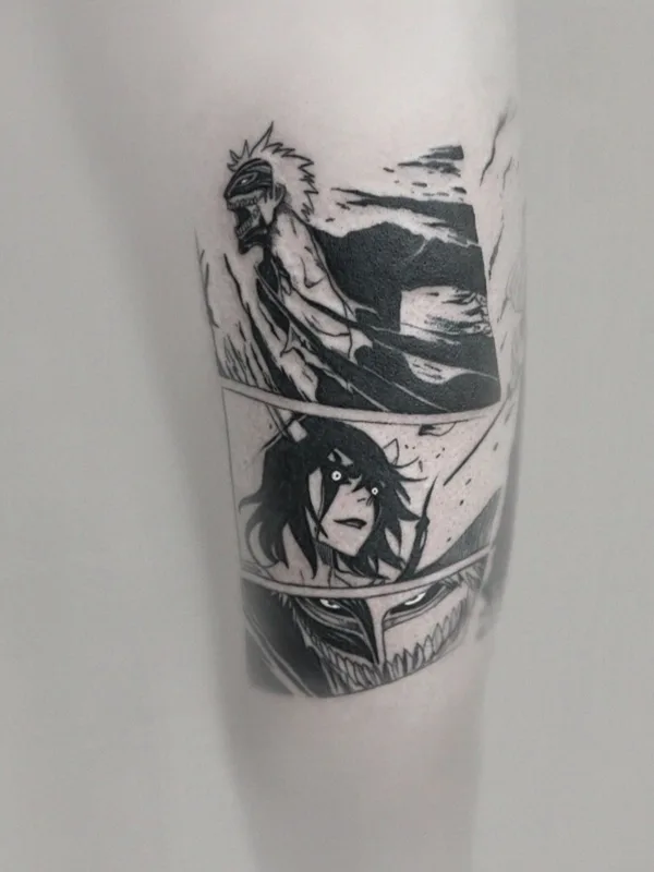 black anime tatuaje en forearm #41727 | Tatuador Zevsa