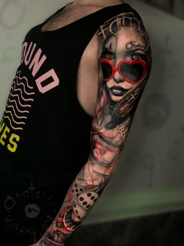 color realism татуировка на full sleeve #41733 | Тату мастер Анатолий Колбасин