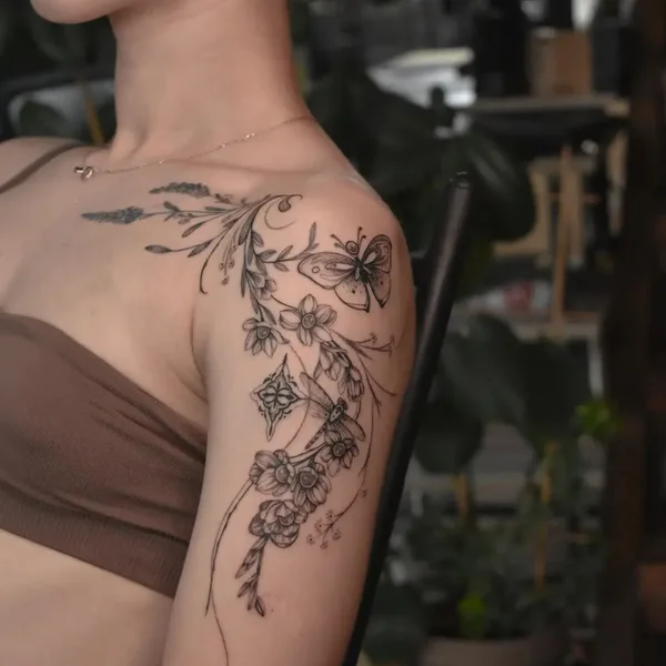 Graphic tattoo by Victoryaa Tattoo in Ровно