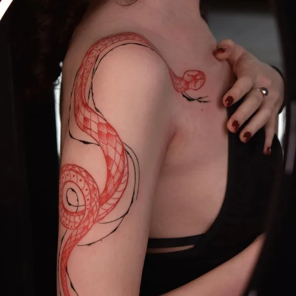 Graphic tattoo by Victoryaa Tattoo in Ровно