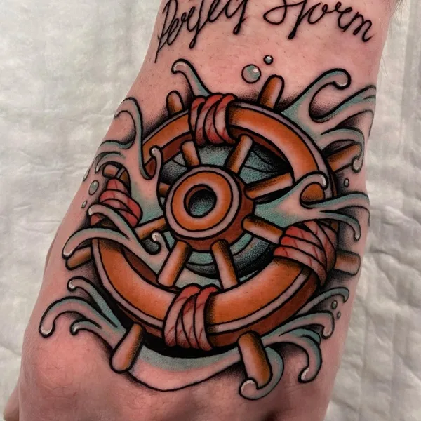 Traditional tattoo by Ilya Kuzminsky in Kyiv