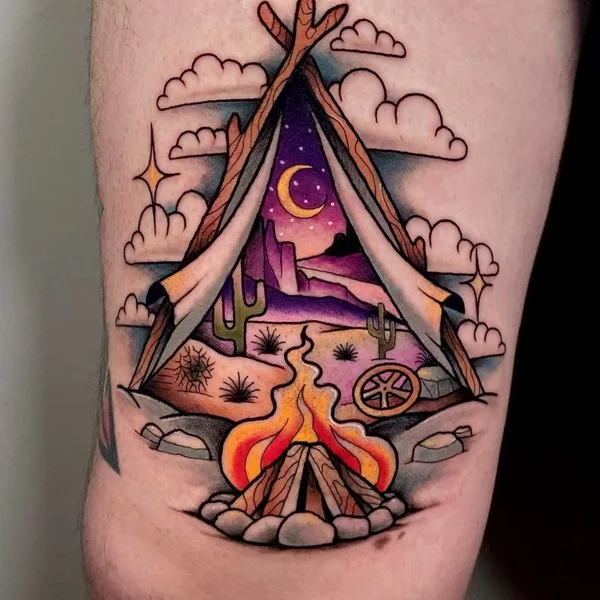 Traditional tattoo by Ilya Kuzminsky in Kyiv