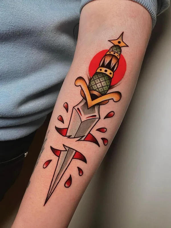 Традиционная tattoo by Ilya Kuzminsky in Киев