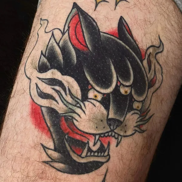 Traditional tattoo by Ilya Kuzminsky in Kyiv
