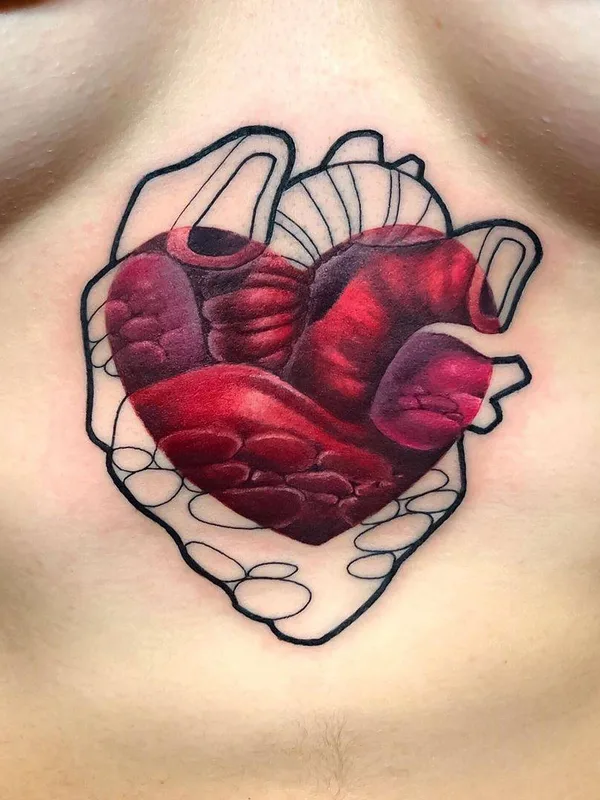 female color realism татуировка на chest #32664 | Тату мастер Vincent Zattera