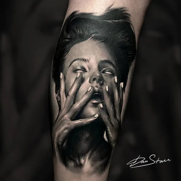 Portrait tattoo by Dan Starr in Ростов-на-Дону