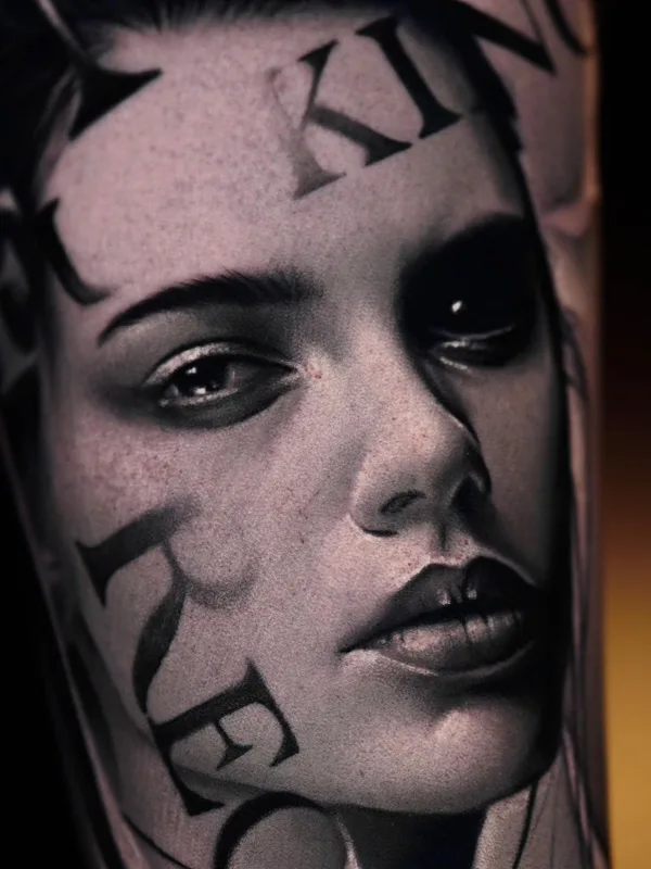 female black and grey realism tattoo on forearm #59416 | Tattoo Artist Dan Starr