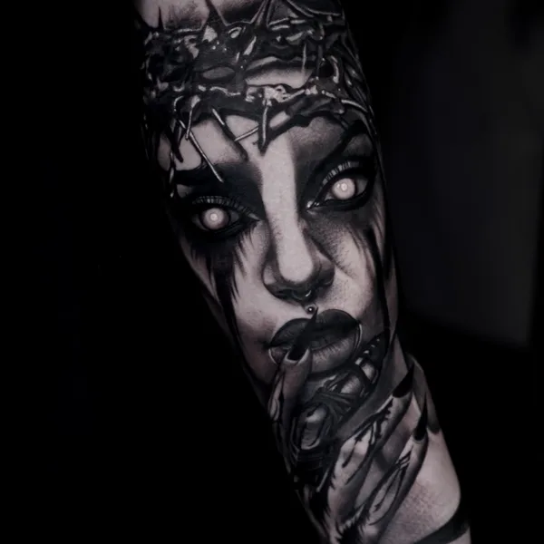 Black & Grey tattoo by Elena Lamberti in Kraków
