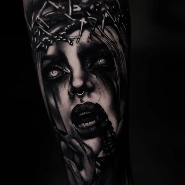 Black & Grey tattoo by Elena Lamberti in Kraków
