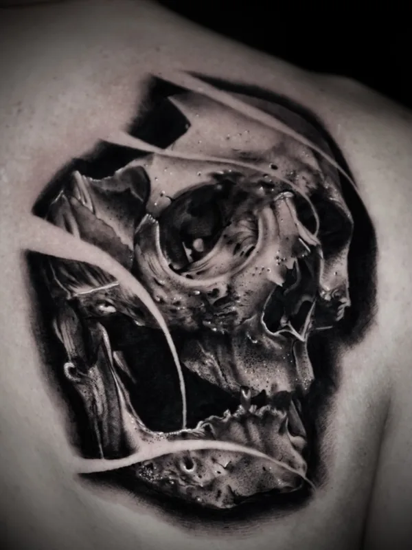 Чёрно-серая tattoo by Elena Lamberti in Kraków