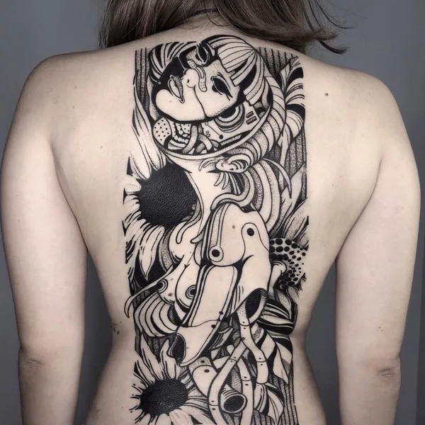 Graphic tattoo by  Lil Annie in Murcia