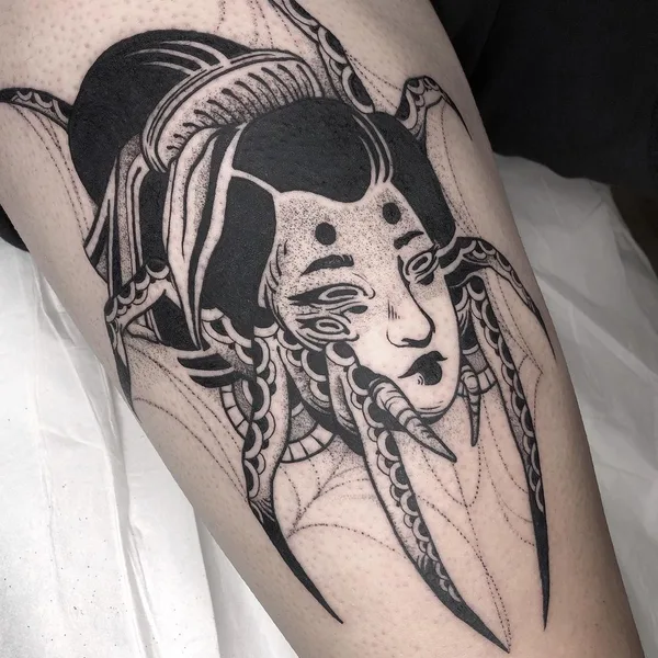 Graphic tattoo by  Lil Annie in Murcia