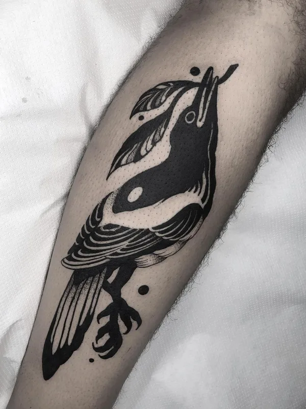 black blackwork Tatuaggio su calf #46398 | Tatuatore  Lil Annie