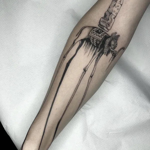 Graphic tattoo by  Lil Annie in Murcia