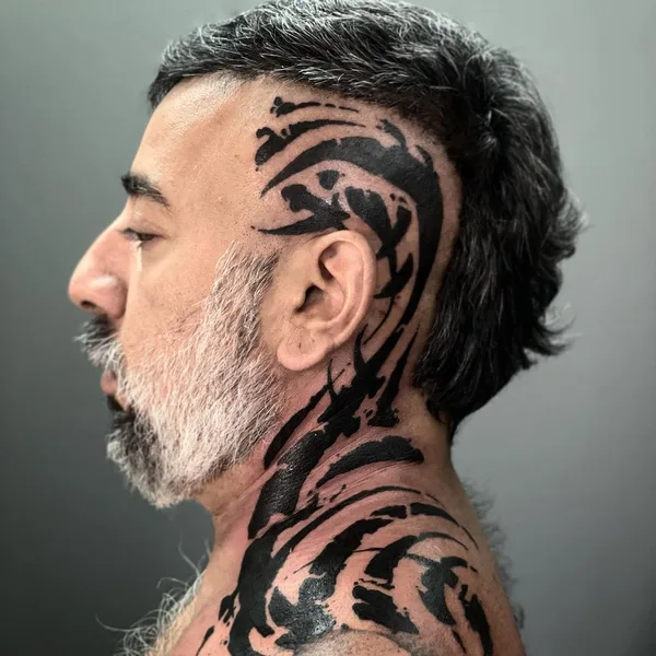 Abstract tattoo by El Cuero Miller 